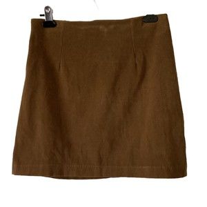 Byer Too! Brown Velvet Mini Skirt with‎ Back Zipper Womens Size 9